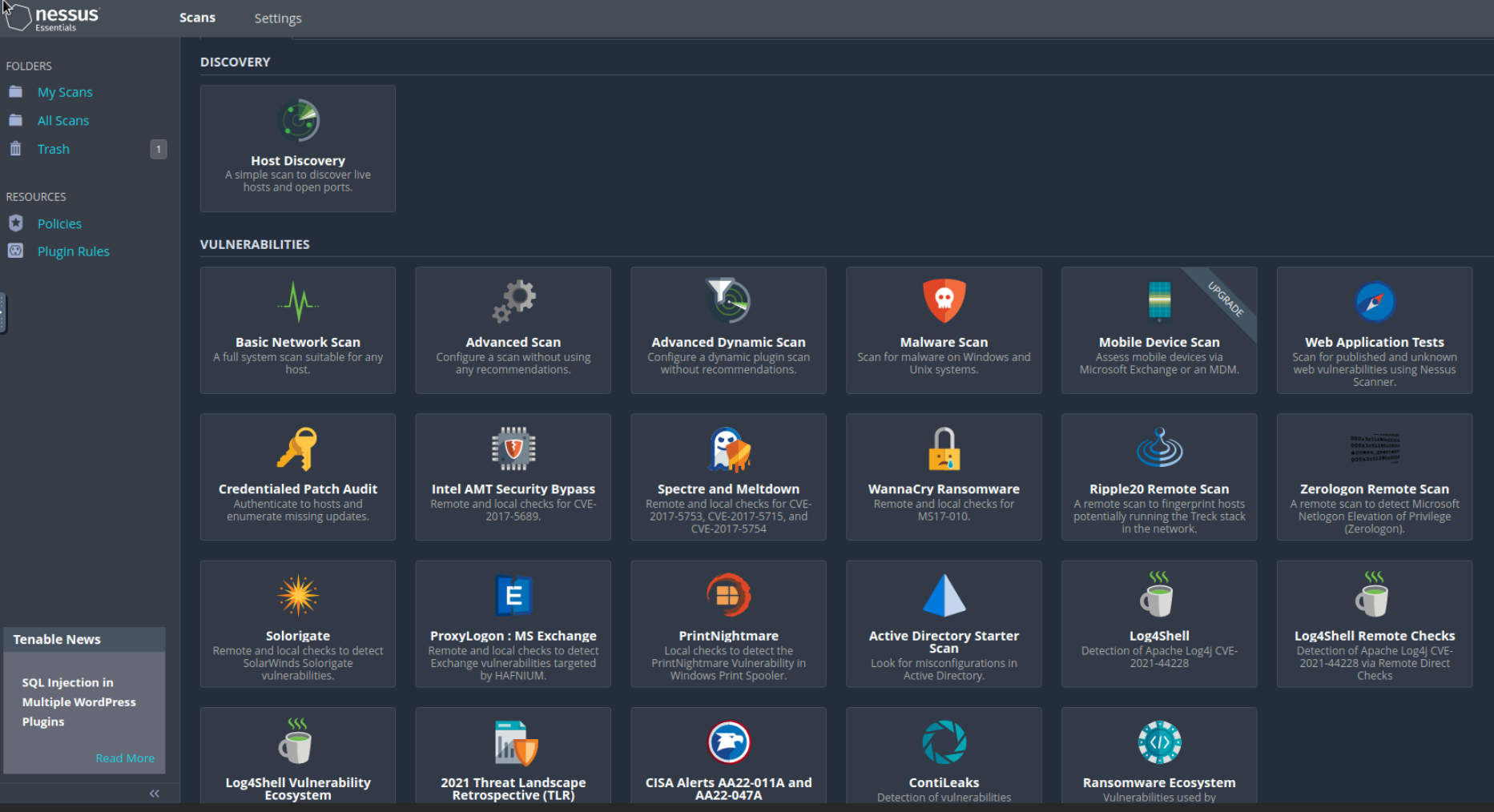 Start Nessus on Linux – 2 Nessus Scanning 🕵🏻‍♂️